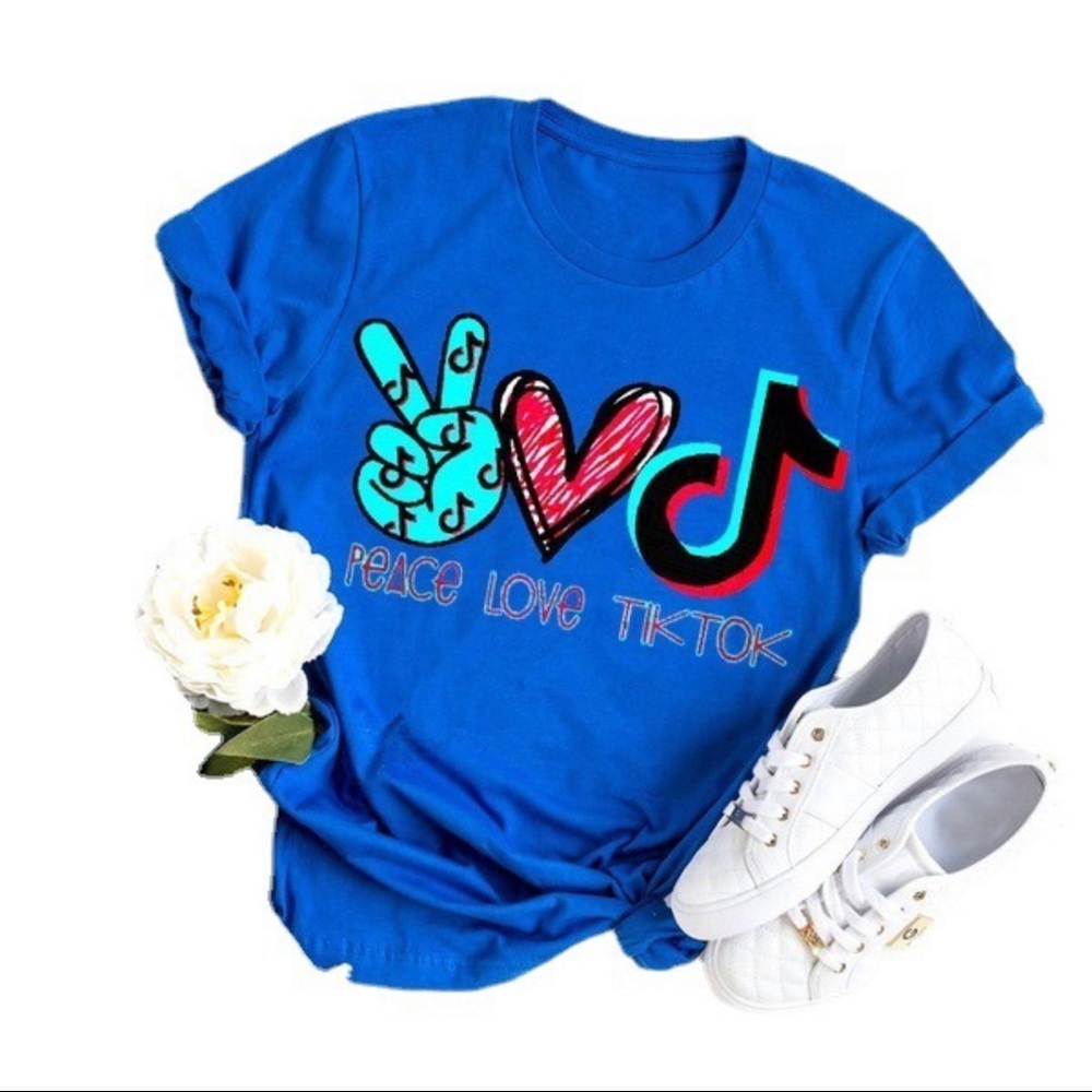 Peace, Love TikTok Graphic Tee